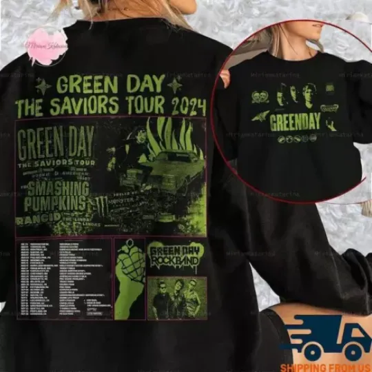 Green Day 2024 Tour Sweatshirt, The Saviors Rock Band Tour Shirt, Green Day