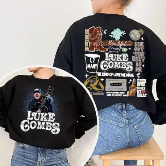 Lukee Comb 2023 World Tour Country Music SweatShirt Gift For Fans Music All Size