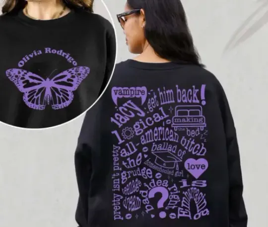 Olivia Rodrigo Guts Tour 2024 Sweatshirt Gift Fans Music All Size
