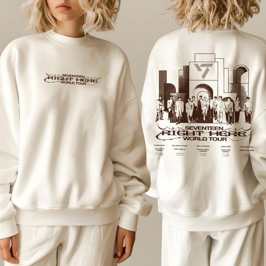 Seventeen Right Here World Tour Sweatshirt, Seventeen Right Here Hoodie, SVT Right Here In US Shirt, Seventeen the Best is Right Here Merch