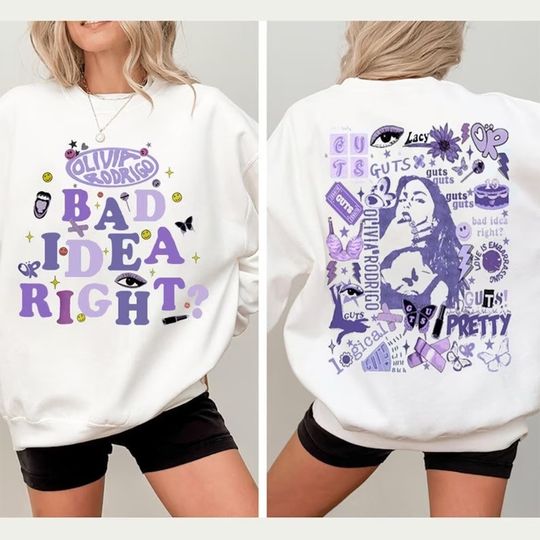 Discover Olivia Rodrigo Guts Comfort Color Shirt, Guts Tour 2024 Shirt, GUTS world tour 2024 Shirt, Olivia Rodrigo Album GUTS Sweatshirt