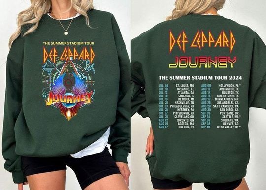 Def-Leppard And Journey Summer Stadium Tour 2024 Sweatshirt, Hoodie, Shirt Journey Tour Shirt,Def Leppard And Journey Fan Gift