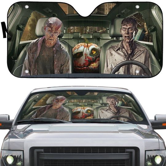Zombie Car Sun Shade Zombie Horror Halloween Car Sun Shade Car Windshield Car Accessories