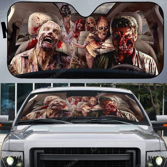 Discover Zombie Car Sun Shade Zombie Horror Halloween Car Sun Shade Car Windshield Car Accessories