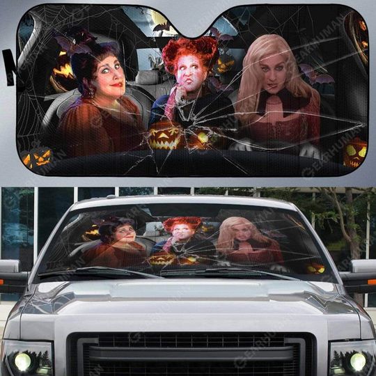 Discover Hocus Pocus Car Sunshade Sanderson Sisters Car Auto Sunshade Halloween Movie Auto Sun Shade Car Windshield Car Accessories