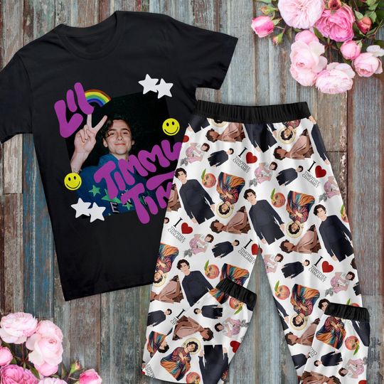 Discover Timothe Chalamet Pajamas Set, Family Pajamas, Family Christmas Pajamas Set.