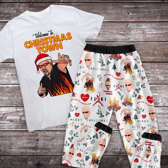 Discover Welcome To Christmas Town Pajamas Set, Family Pajamas, Family Christmas Pajamas Set.