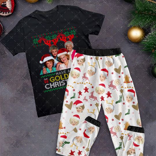 Discover Have A Golden Christmas Pajamas Set, The Stay Golden Family Pajamas, Family Christmas Pajamas Set.