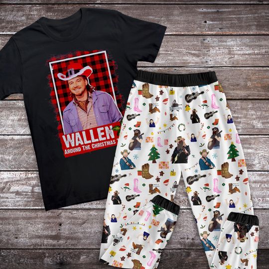 Wallen Pajamas Set, Wallen Western Family Pajamas, Family Christmas Pajamas Set.