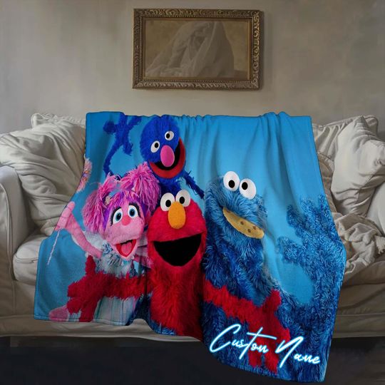 Halloween Blanket Gift Blanket Muppets Show Custom Name Blanket Throw Flannel Blanket Personalized Birthday Gift.