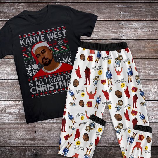 Kanye West Pajamas Set, Family Pajamas, Family Christmas Pajamas Set.