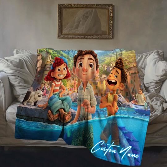 Discover Halloween Blanket Gift Blanket Luca Custom Name Blanket Throw Flannel Blanket Personalized Birthday Gift.