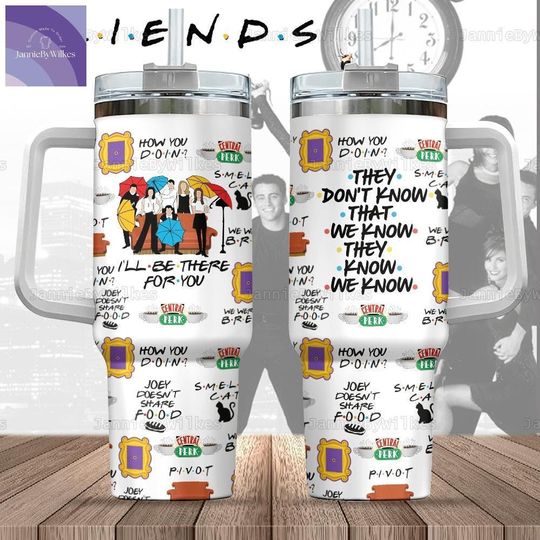Friends Movie 40oz Tumbler, Friends Sit Com Tumblers, Central Perk Tumbler Cup, Friends Quote Gifts, Chandler Bing, Gifts For Friends