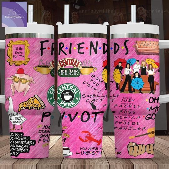 Friends 40oz Tumbler, Friends TV Show Tumbler, Central Perk Tumbler Cup, Friends Quote, Chandler Bing Stainless Tumbler, Gifts For BFF