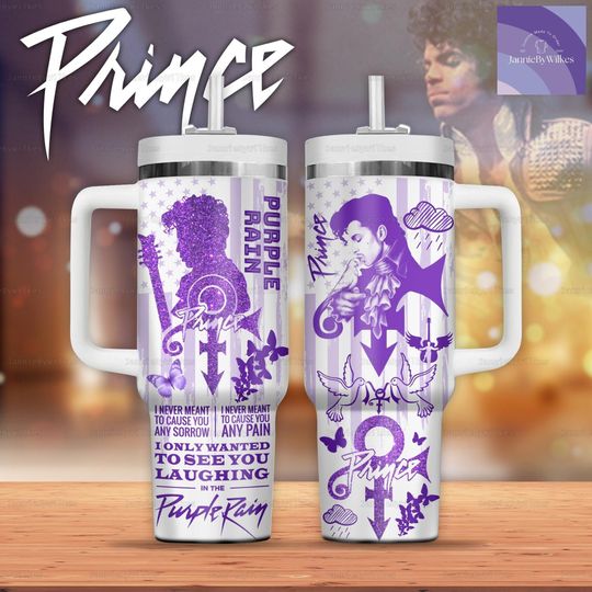Discover Prince Purple 40oz Tumbler, Prince Rain Tumbler, Prince Singer Tumbler, Stainless Steel Tumbler, Tumbler For Women, Prince Lover Gift