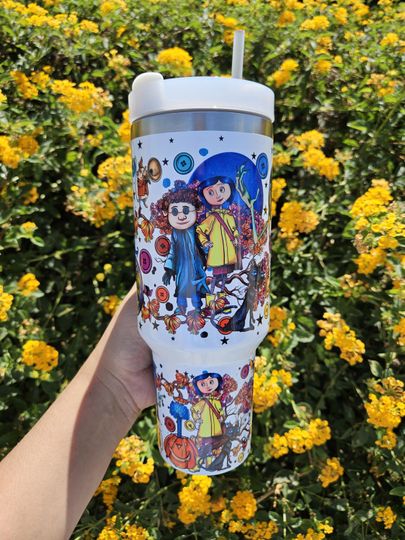 Discover Halloween spooky coraline, Halloween, stainless steel 40oz sublimation tumbler,  skull, horror