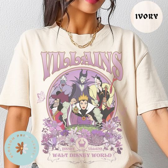 Discover Comfort Color Vintage Villains Walt Disney Shirt Disney Halloween Shirt, witch shirt, Disneyland Halloween Shirt
