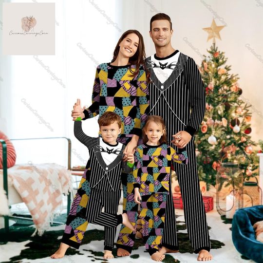 Discover Jack And Sally Pajamas Family, Jack Skellington Pajamas Christmas