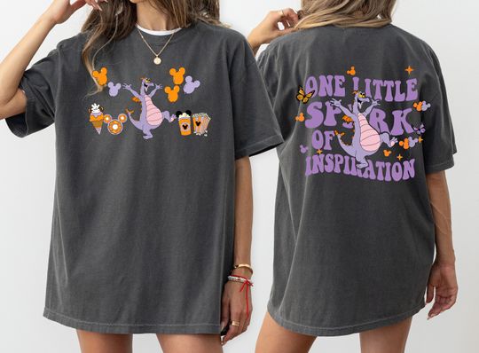 Discover Comfort Colors One Little Spark Shirt,Figment Snacks Shirt,Purple Dragon Shirt, Figment Epcot Shirt, Disney World Shirt,Disney Figment Shirt
