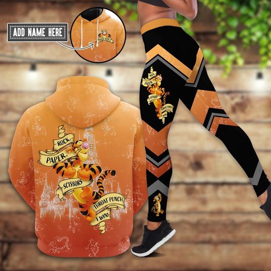 Discover Custom Tigger Hoodie And Leggings, Rock Paper Scissors Throat Punch I Win Shirt, Disney Castle Hoodie, Winnie Pooh Shirt, Cartoon Movie