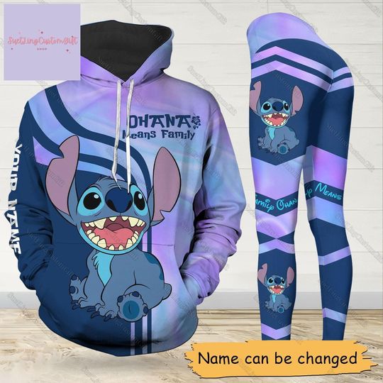 Custom Stitch Hoodie And Leggings, Ohana Means Family Hoodie, Lilo And Stitch, Disneyworld Disneyland Shirt, Birthday Gift For Her Him