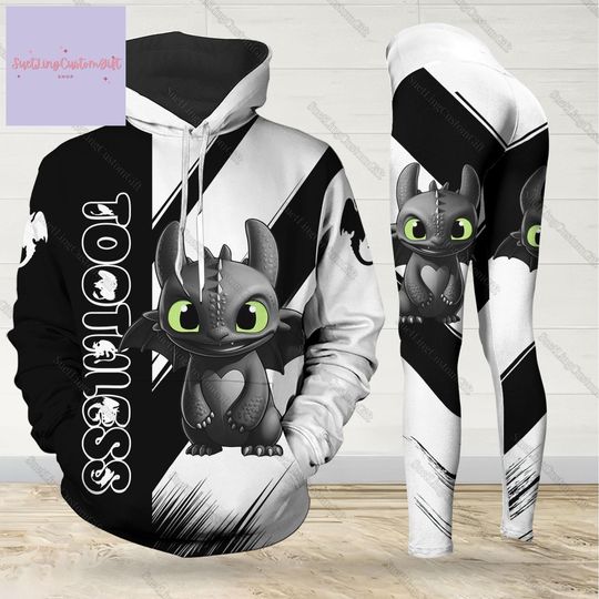Toothless Hoodie And Leggings, How To Train Dragon Hoodie, Disney Toothless Shirt, Night Fury Hoodie, Womens Leggings, Birthday Gifts