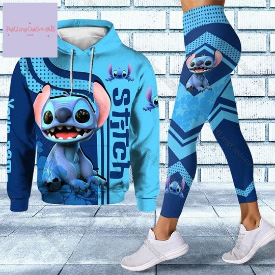 Discover Custom Stitch Hoodie And Leggings, Disney Stitch Hoodie, Womens Leggings, Movie Cartoon Hoodie, Cute Stitch Lover Gifts, Birthday Gifts