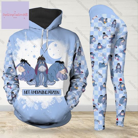 Eeyore Hoodie And Leggings, Not A Morning Person Shirt, Disney Cartoon Hoodie, Winnie The Pooh Shirt, Womens Leggings, Birthday Gifts
