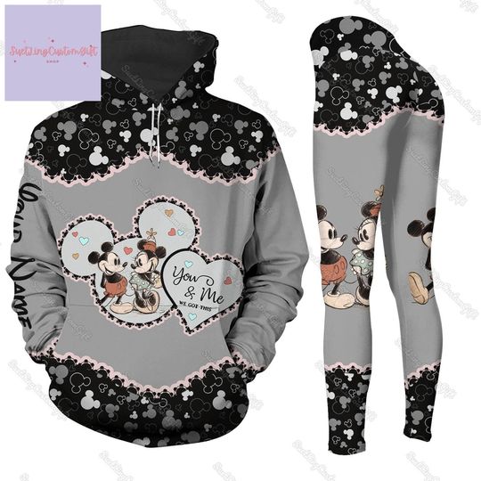 Discover Custom Mickey And Minnie Hoodie, Leggings Women, Disney Mickey Couple Hoodie, You And Me We Got This Hoodie, Disney Shirt, Couple Gifts