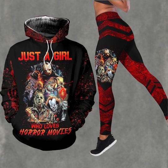 Michael Myers Hoodie 3D, Freddy Krueger Hoodie, Horror Movie Leggings, Chucky 3D Hoodie, Pennywise Women Hoodie, Halloween Gifts