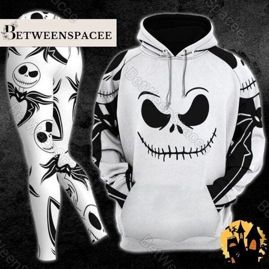 Jack Skellington Halloween Hoodie, Horror Nightmare Before Christmas Legging, Pumpkin King Movie Hoodie Legging Set, Halloween Gifts