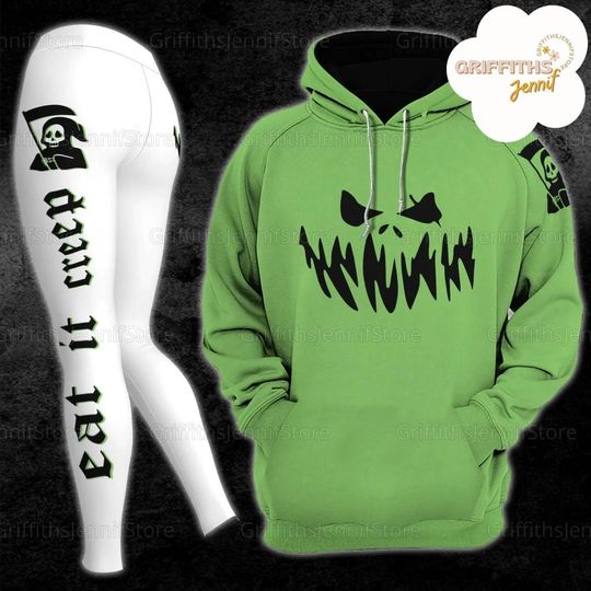 Oogie Boogie Hoodie Legging Set, Oogie Boogie Hoodie, Oogie Boogie Legging, Nightmare Before Christmas Hoodie, Oogie Boogie 3D Hoodie