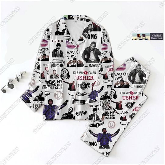 Discover U-s-her Polyester Pajamas Set, Past Present Future World Tour