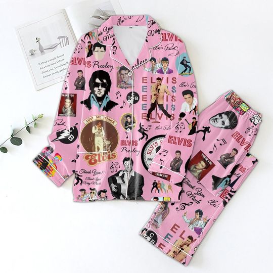 Elvis Presley Pajamas Set, Elvis Presley Shirt, King Of Rock And Roll Shirt