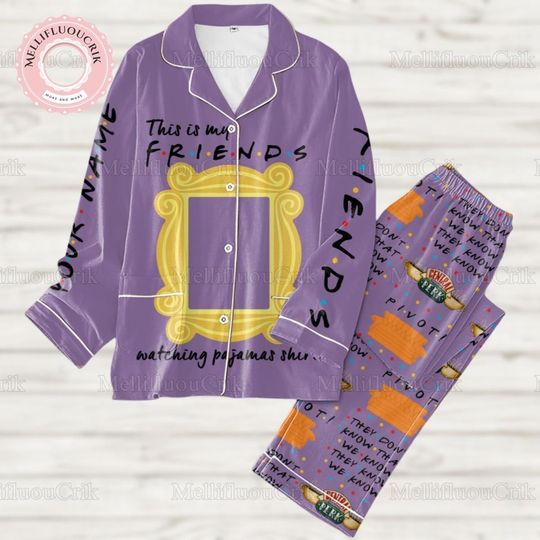 Halloween Friends Pajamas Set, Vintage 90S Friends Movie Tv Series Shirt, Trick Or Treat