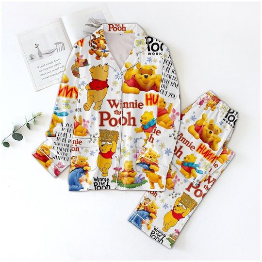 Discover Winnie The Pooh Pajamas, Pooh Disney Pajamas Set, Honey Pooh Bear Holiday Pajamas