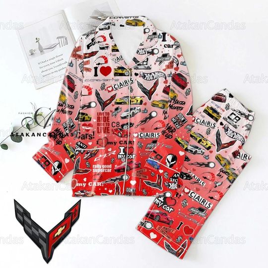 Discover Chevrolet Corvette Pajamas Set, Chevrolet Corvette Shirt, Chevrolet Pajamas, Corvette Gift