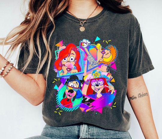 Discover A Goofy Movie Bubble Gum Retro Nineties Shirt, Max Goof, Roxanne, Bobby Zimmeruski, Stacey T-shirt, Disney Family Vacation, Disneyland Trip