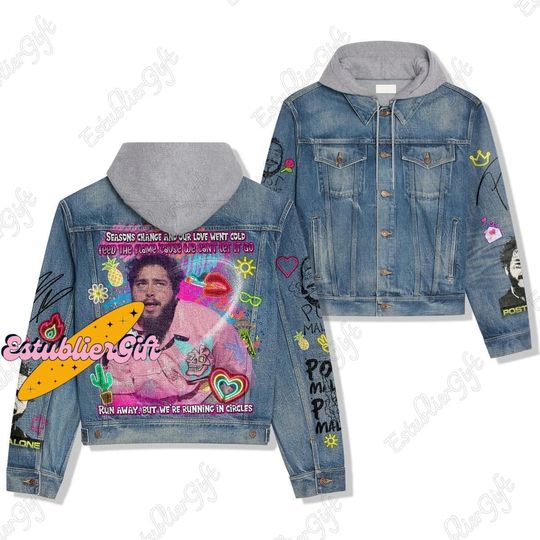 Post Malone Youth Jacket, Post Malone Denim Jacket, Post Malone Jacket, Post Malone Jean Jacket, Post Malone Jacket Men, Gift For Fan