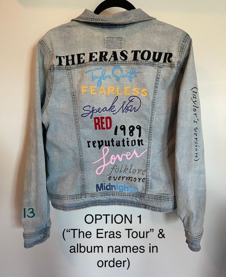 The Eras inspired denim jacket