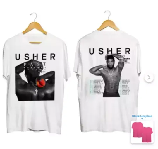 Discover Usher Past Present Future Tour 2024 Shirt, Usher Concert 2024 Shirt