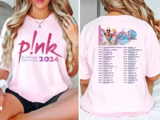 Discover Pink Singer Summer Carnival 2024 Tour Shirt,Pink Fan Lovers Shirt