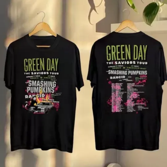 Discover Green Day Tour 2024 Tour Concert 2 Side T-Shirt