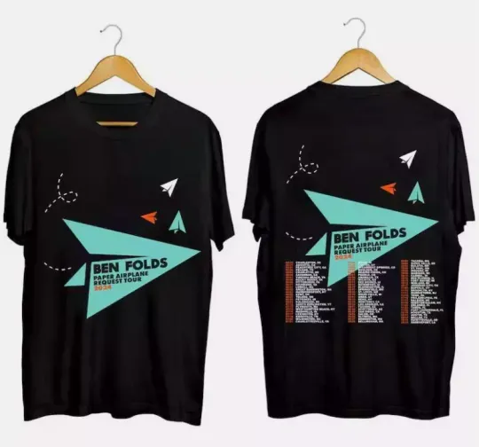 Discover Ben Folds - Paper Airplane Request Tour 2024 T-Shirt Ben Folds Fan Shirt