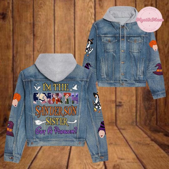 Halloween Hocus Pocus Denim Jacket, Sanderson Sisters Merch, Disneyland Witches Jacket, Spooky Season Shirt, Hocus Pocus Fan Gift