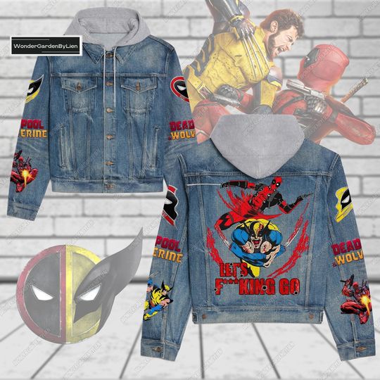 Deadpool Wolverine Denim Jacket, Deadpool 3 Cosplay Hoodie, Ryan Reynolds Jacket, Marvel Bestie Couple Shirt, Men Leather Jacket