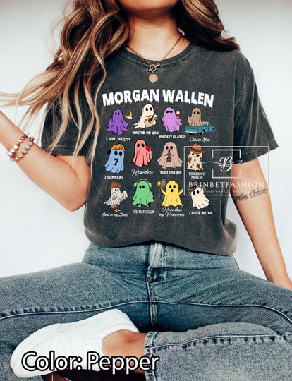 Discover Halloween Wallen Western Ghost T-Shirt, Wallen Western Music, Wallen Ghost Shirt, Western Wallen Ghost Shirt, Comfort Colors Shirt, Oversize