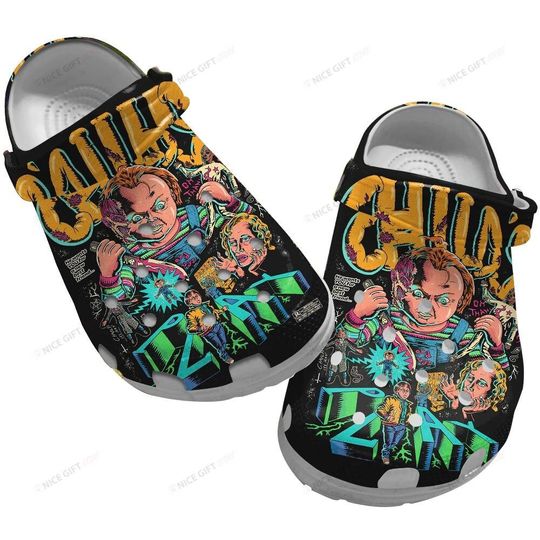 Halloween Chucky Doll Clogs, Chucky Wanna Play And Tiffany Sneakers, Chucky Good Guys Sandals, Chucky The Series Fan