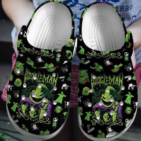 Boogeyman Halloween Clogs, The Nightmare Before Christmas Movie, Oogie Boogie Horror Sneakers For Kids Adult, Family Halloween Party