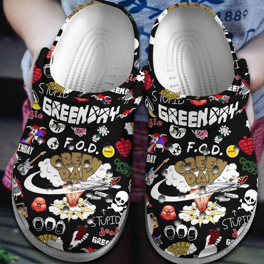 Gren Day Band Clogs, Greenday Rock Music Sneakers, Punk Rock Music Sandals, The Saviors Tour Gift, Gren Day Merch, Gift For Fan